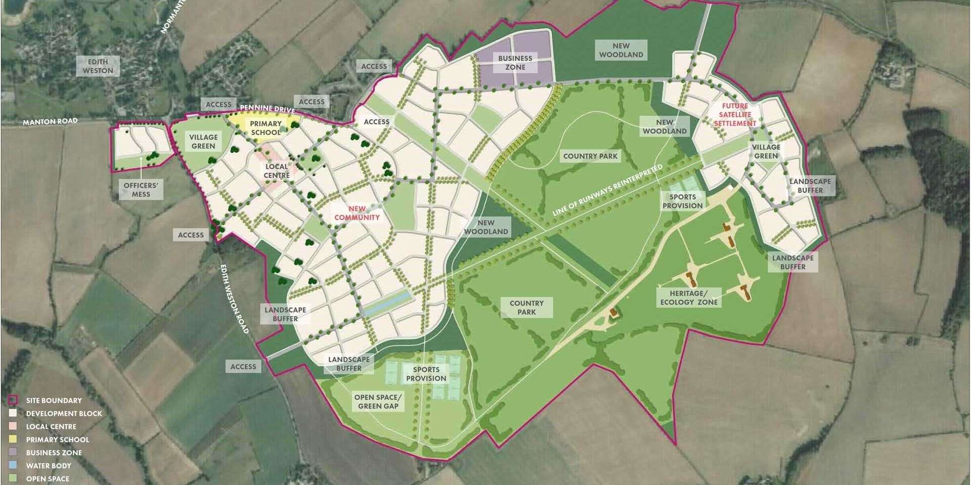 A map showing the proposed development layout Image: Rutland County Council