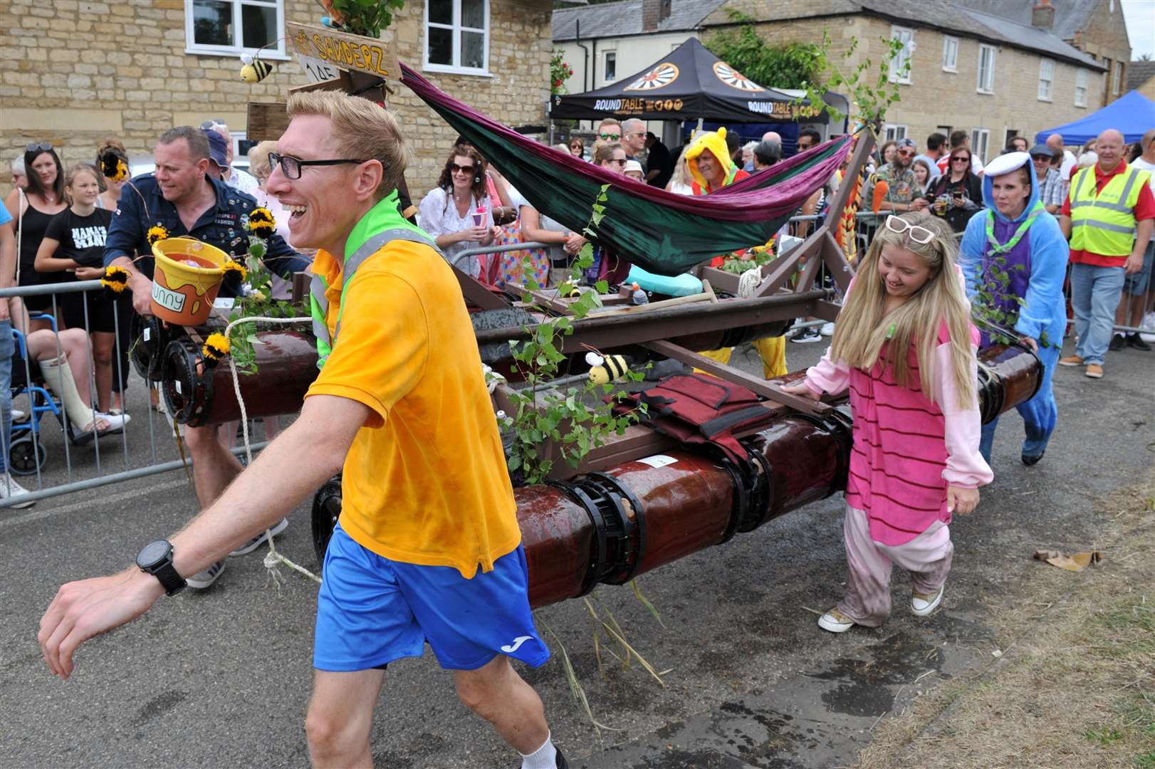 Stamford Scouts won the best decorated trophy for their Winnie the Pooh themed raft. Photo: Chris Lowndes