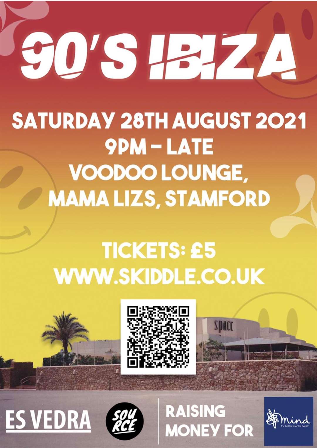 90s Ibiza night in the Voodoo Lounge at Mama Liz's in Stamford
