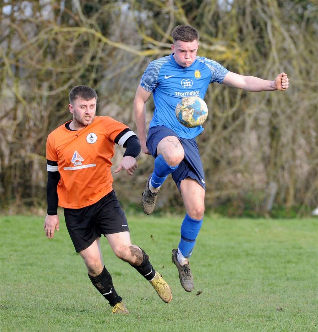 Action from Stamford Bels' draw at Whaplode Drove Rovers on Saturday. Photo: Chris Lowndes
