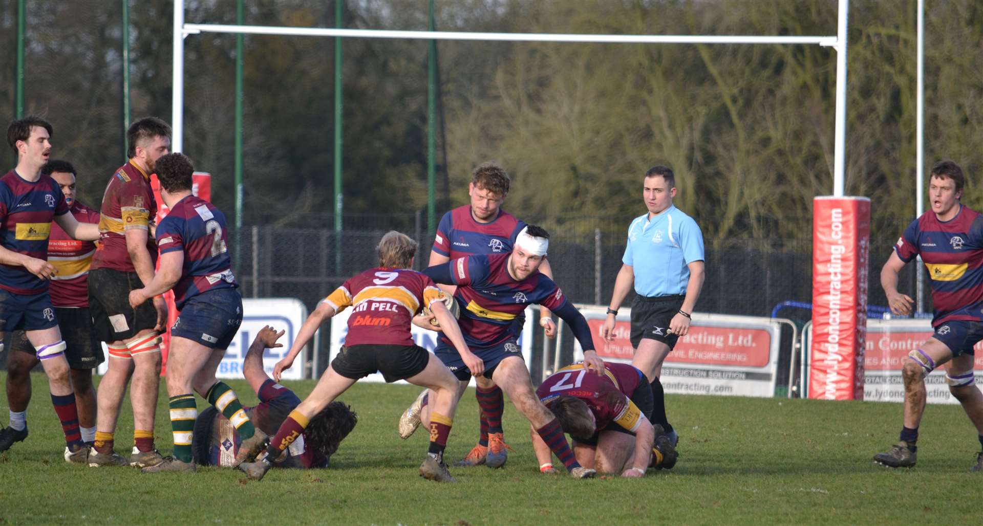 Action from Spalding's away win at Towcestrians on Saturday. Photo: John Constable