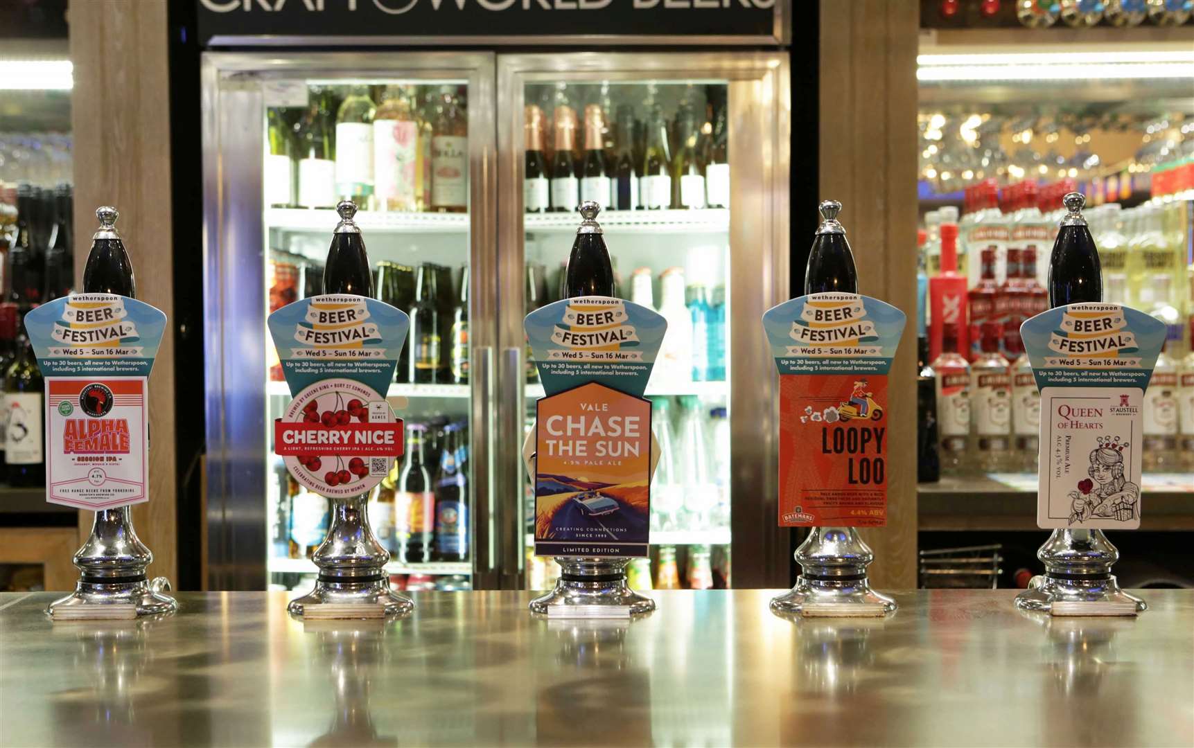 Some of the drinks available at The Captain Noel Newton beer festival