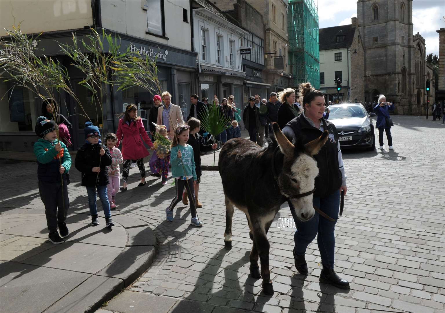 The Palm Sunday procession through Stamford