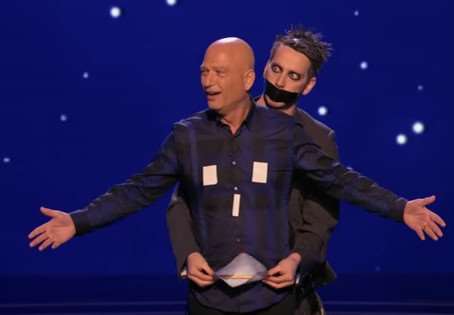 Tape Face on America's Got Talent, with Howie Mandel