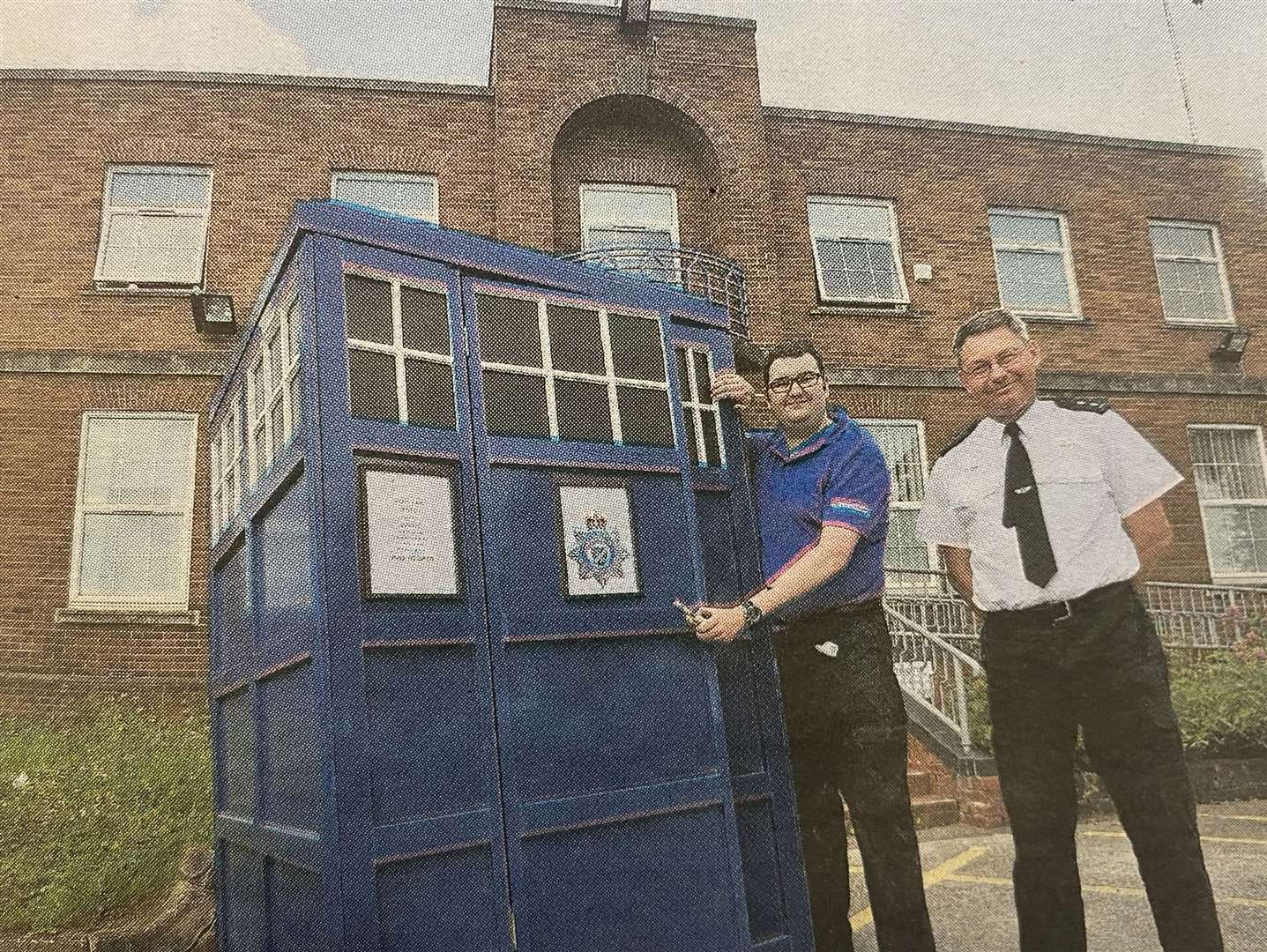 PSCO Chris Clarke and senior inspector Mike Burnett 10 years ago.