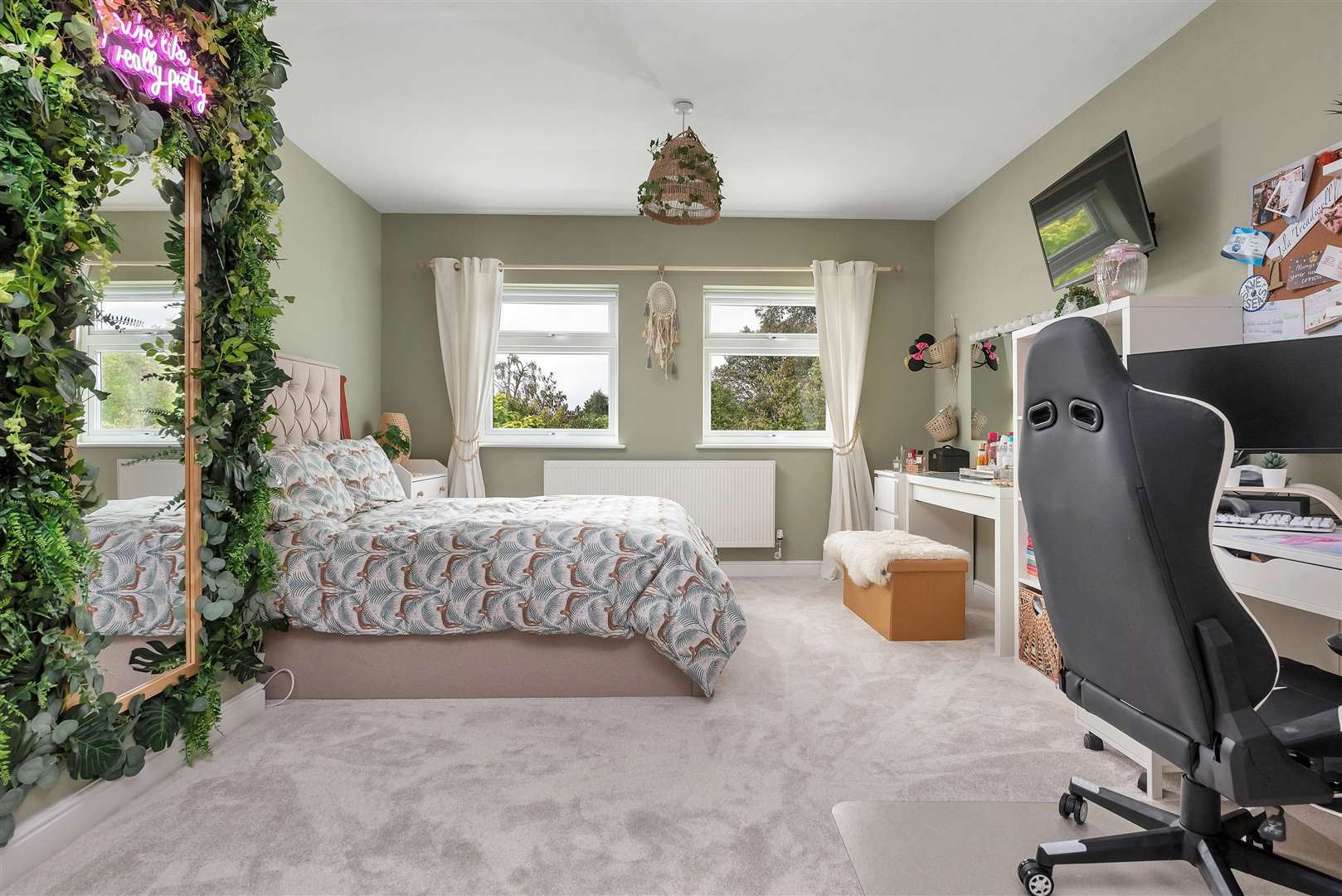 The bedrooms are spacious