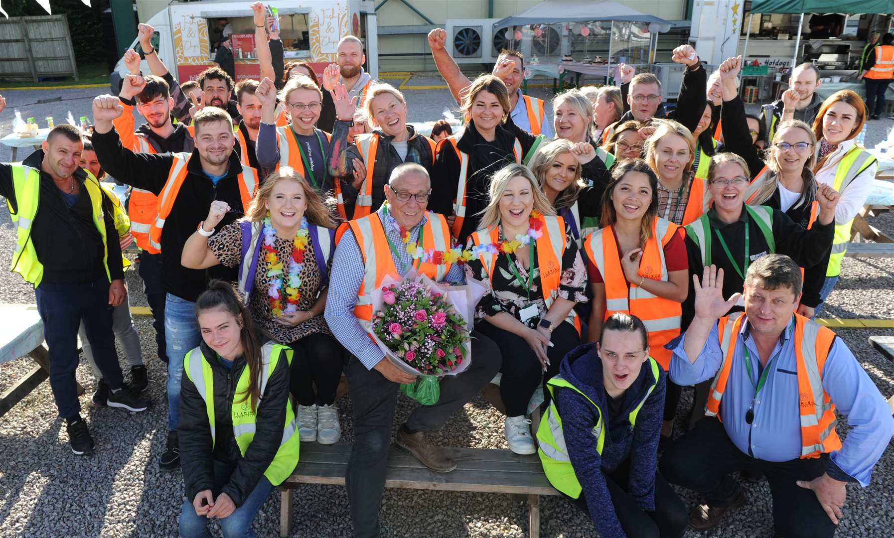 Staff at Flamingo Flowers in Weston celebrate the 40th anniversary (59138111)