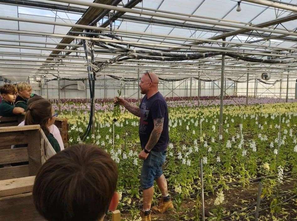 Staff from Lambs Flowers raised awareness of horticulture with youngsters from 2nd Pinchbeck Scout Group