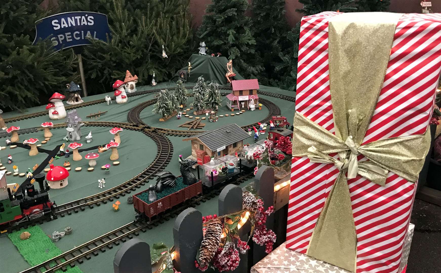 The kids can drive their own train on the model layout