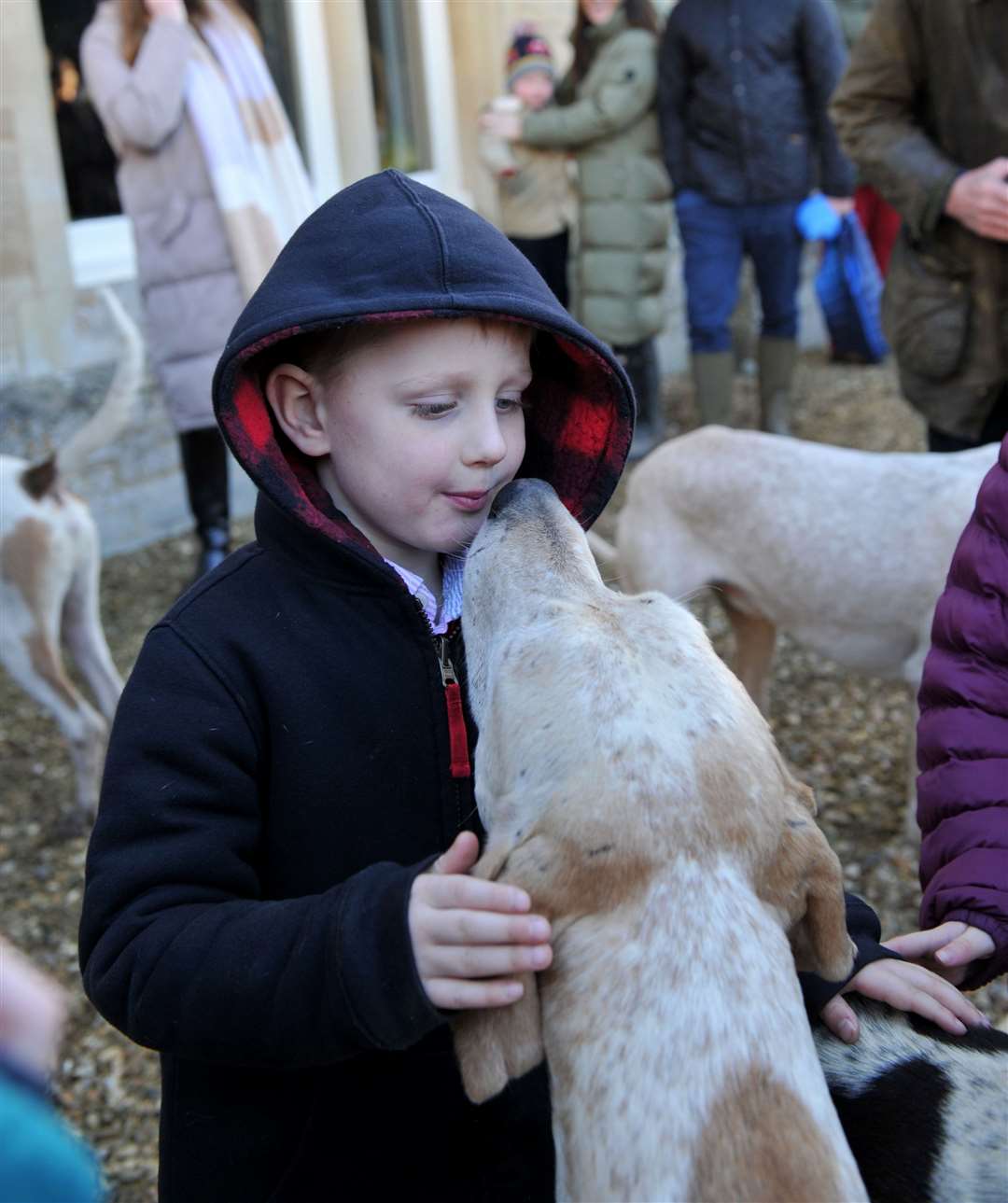 Arthur Tassell with a hound