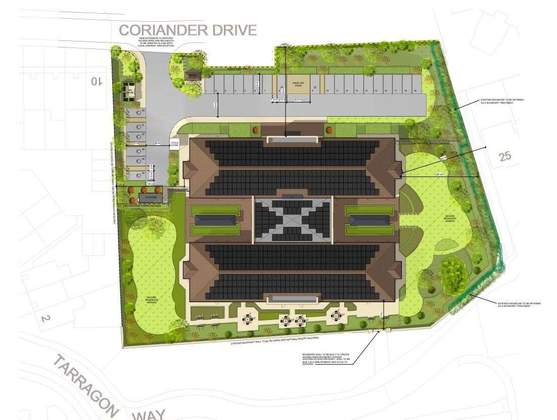 Designs for the care home submitted to South Kesteven District Council. Image: LNT Care Developments