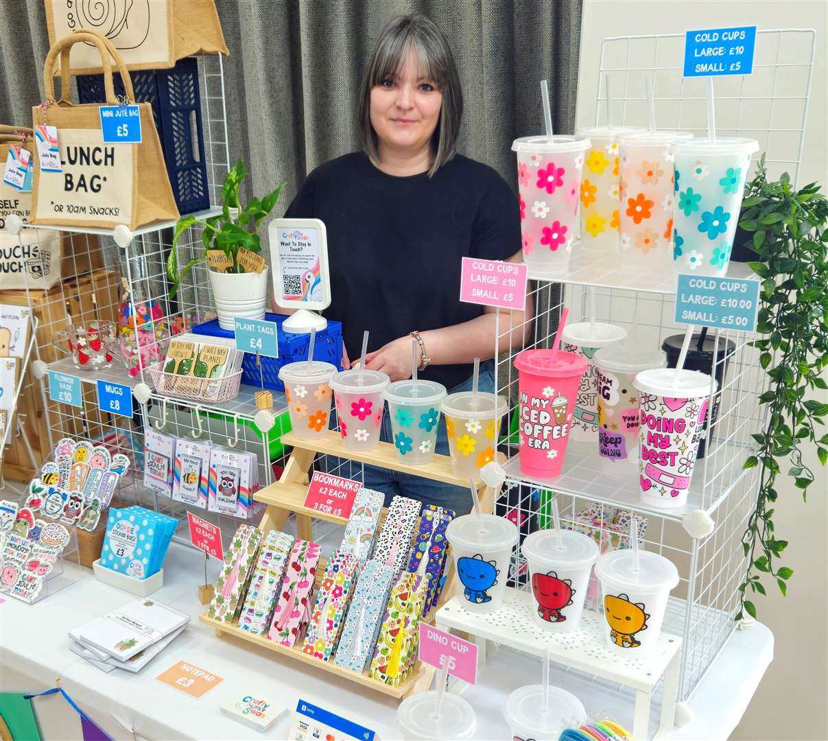 Sharon Swannack selling some of her products at a market
