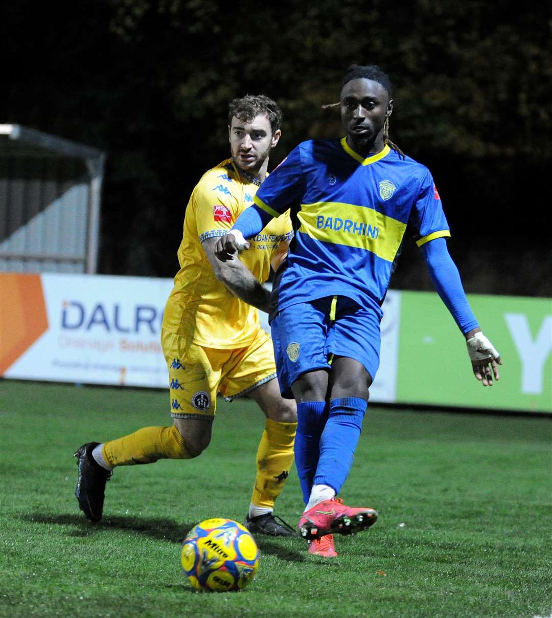 Action from Spalding's home defeat to Leiston. Photo: Chris Lowndes