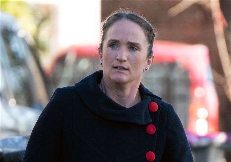 Former primary school teacher Sarah Moulds pictured at Boston Courthouse in February. Photo: PA