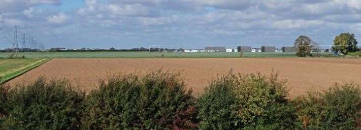 An artist's impression of how the Surfleet Marsh substation could look PHOTO: OUTER DOWSING