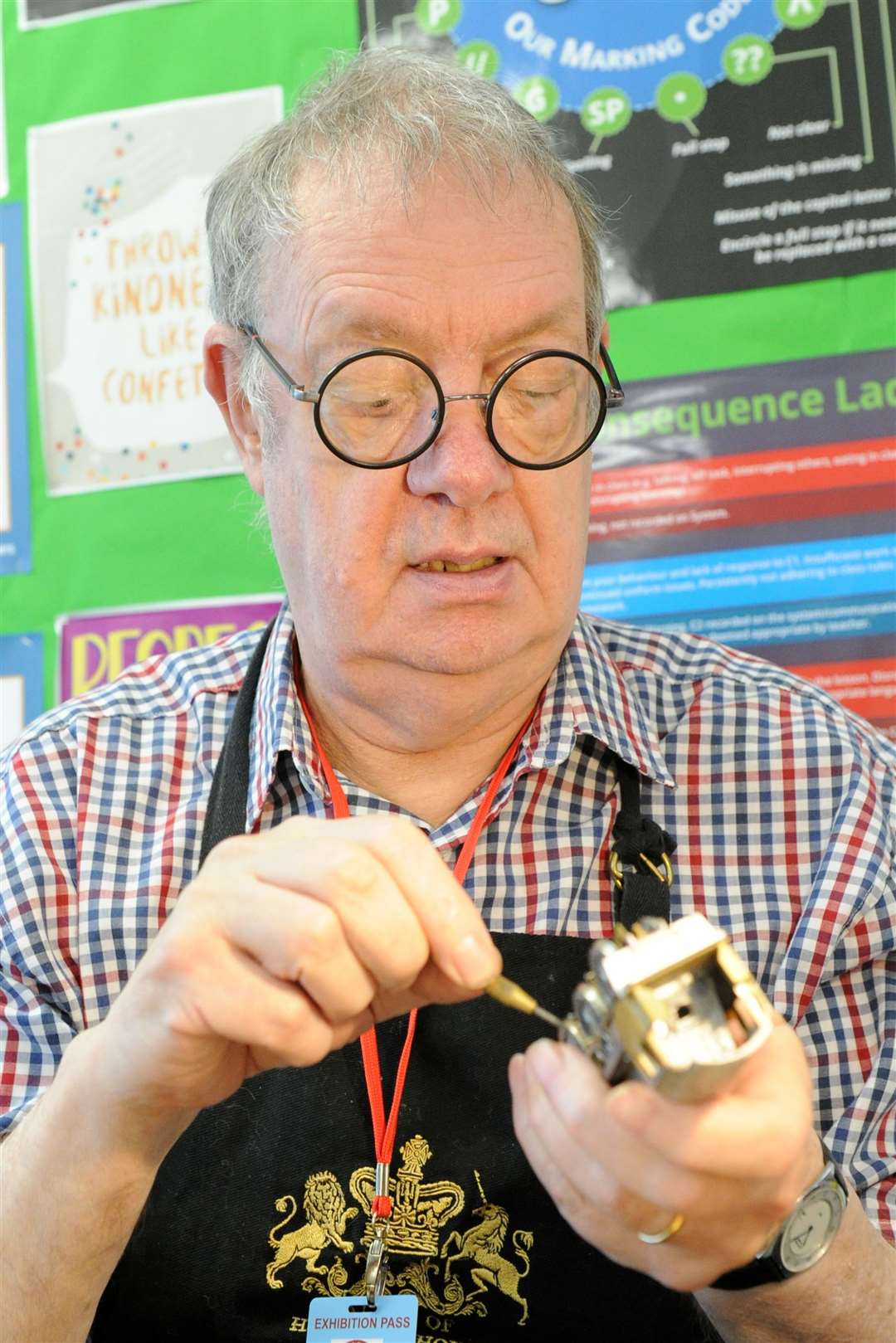 Tony Wright was in The Learning Zone, where people could find out about making a model railway. Photo: Chris Lowndes