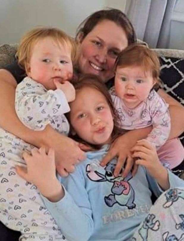 Laura Barlow with her children