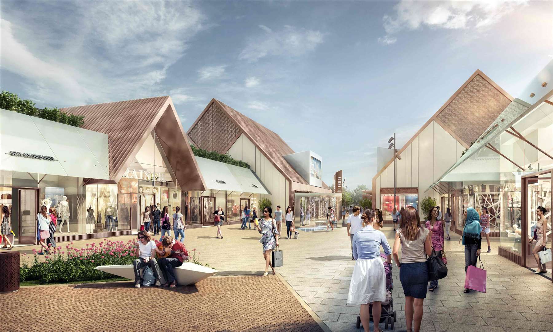 An artist's impression of how the designer outlet village will look.