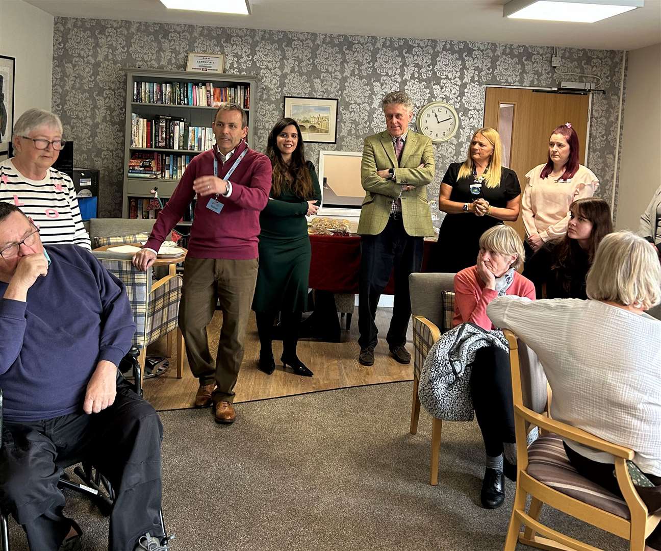 Stuart MacKellar explained to residents why him and dad Ken were keen to fund the room