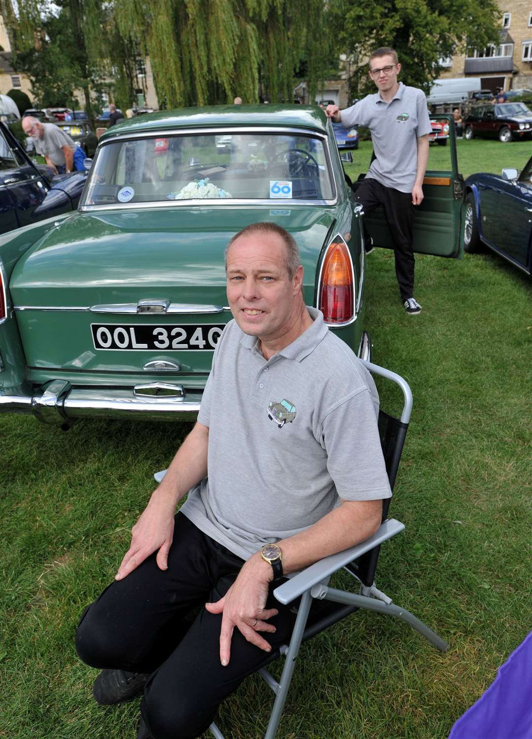 Neil and Kyle Bonsall from Ryhall with their Riley 472. Photo: Chris Lowndes