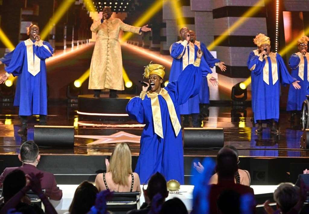 The EAGA Gospel Choir on their way to the semi-finals of ITV variety show Britain's Got Talent