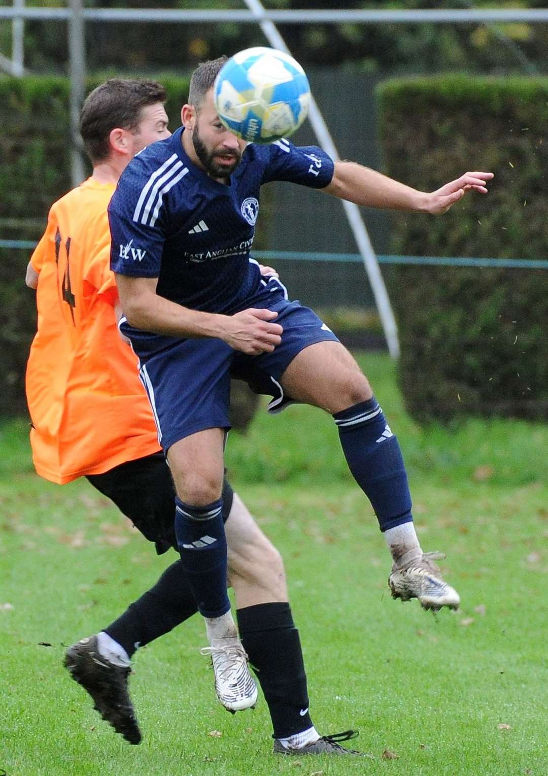 Lincolnshire Junior Cup action from Moulton Harrox's victory over Scotter United. Photo: Chris Lowndes