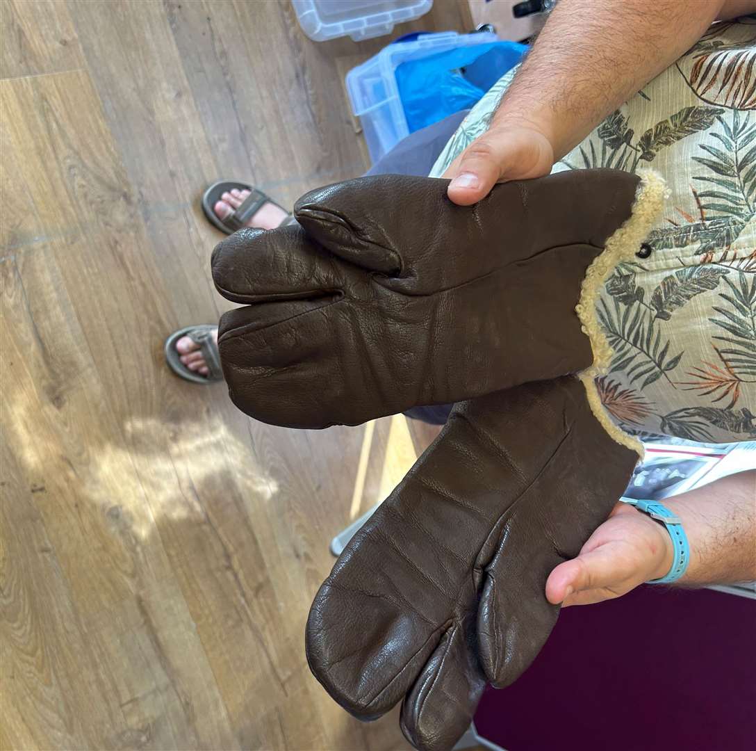 Gloves worn by airmen were donated
