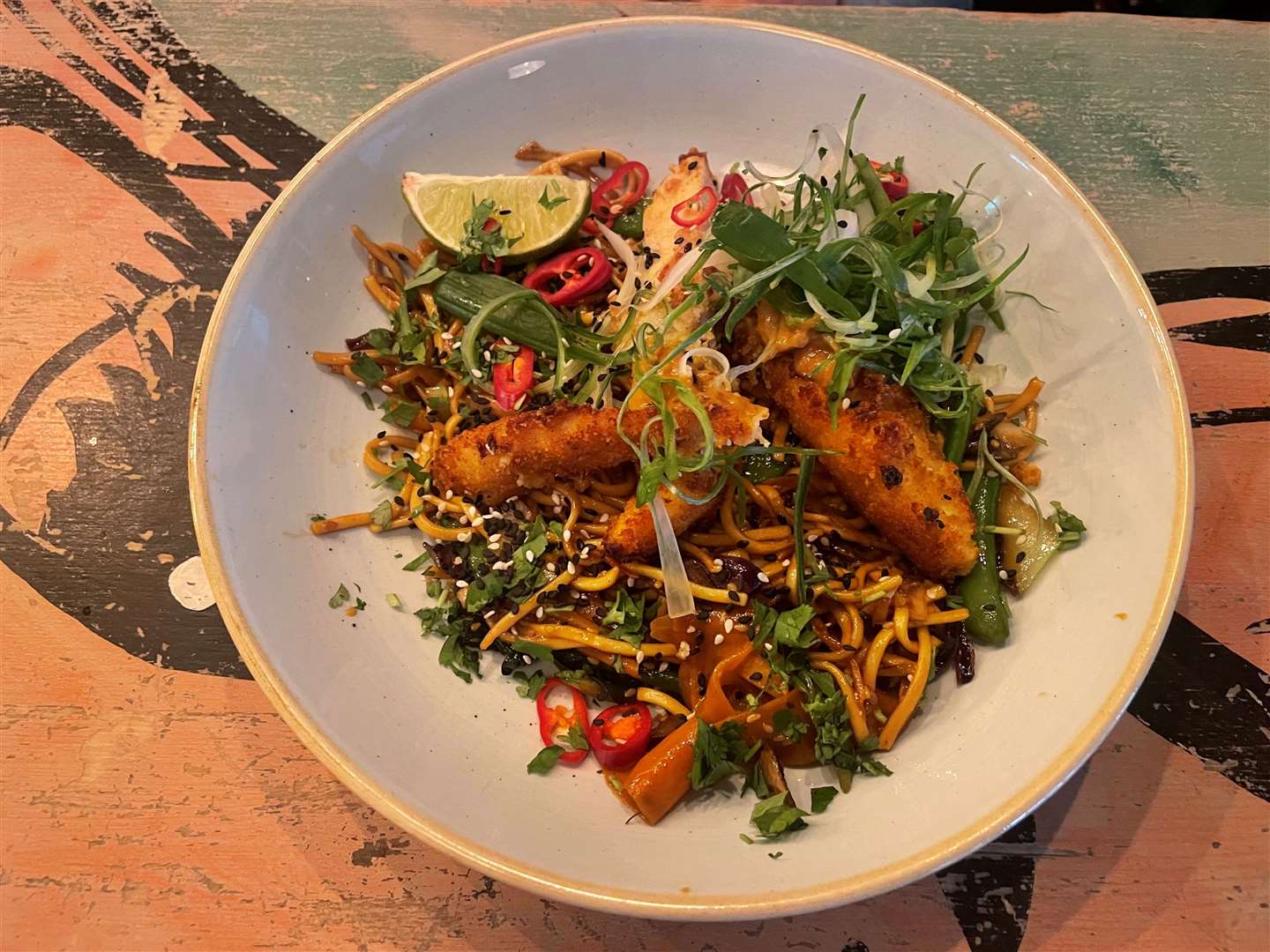 The bang bang was a lovely fusion of flavours
