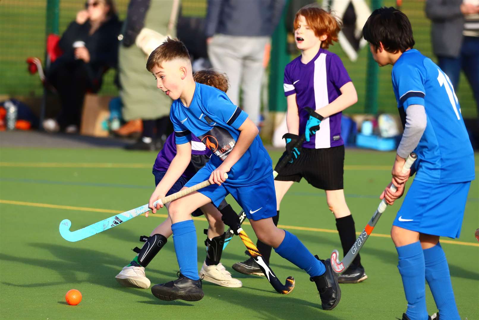 Action from the fourth of five primary school tournaments organised by Spalding Hockey Club. Photo: Nigel Cookson