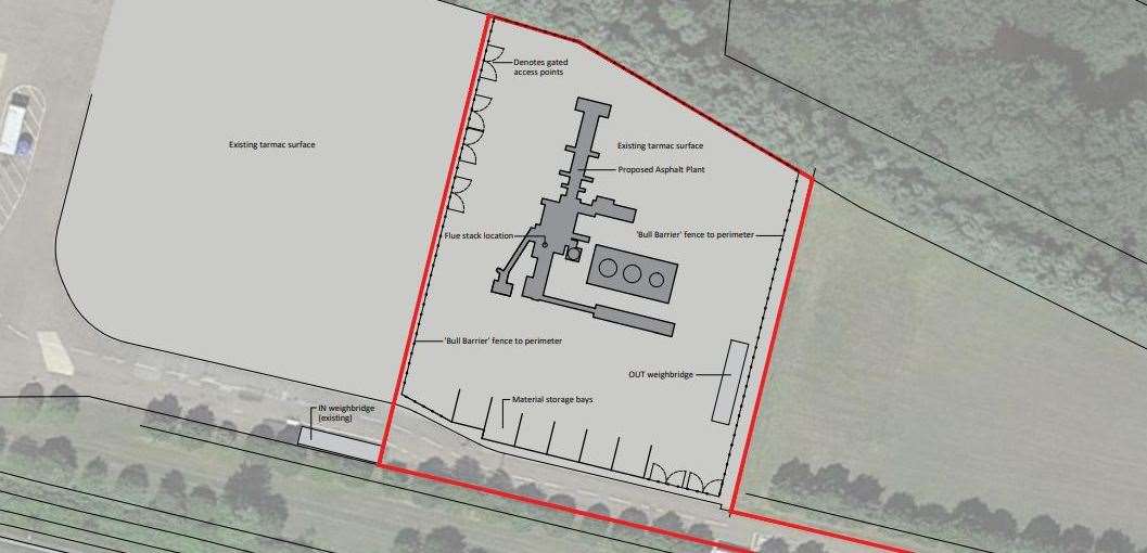 Amended plans of the asphalt plant