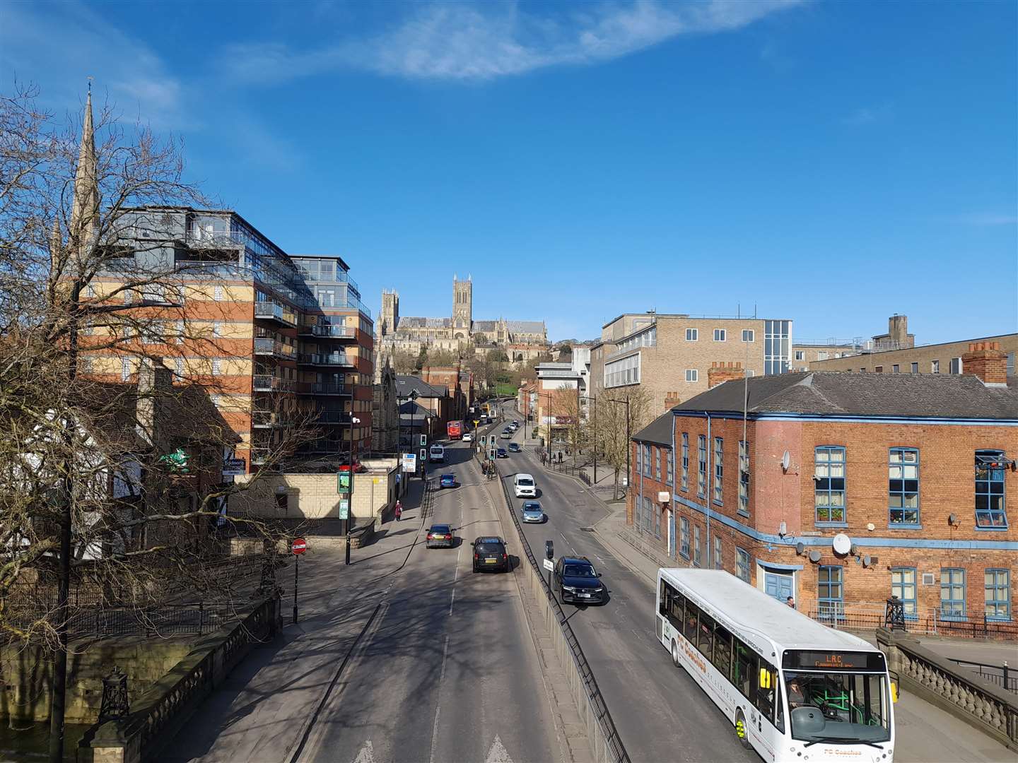 The view from the top of the Melville Street footbridge. Image: LDRS
