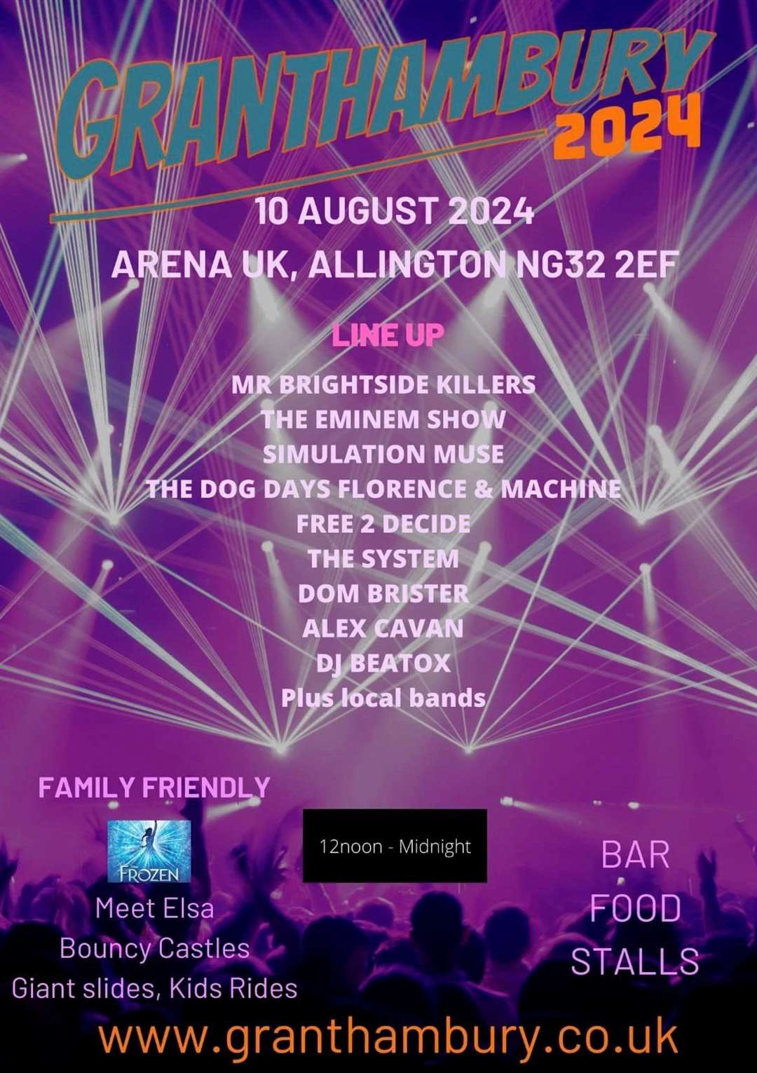 A number of tribute acts will be performing at Granthambury.