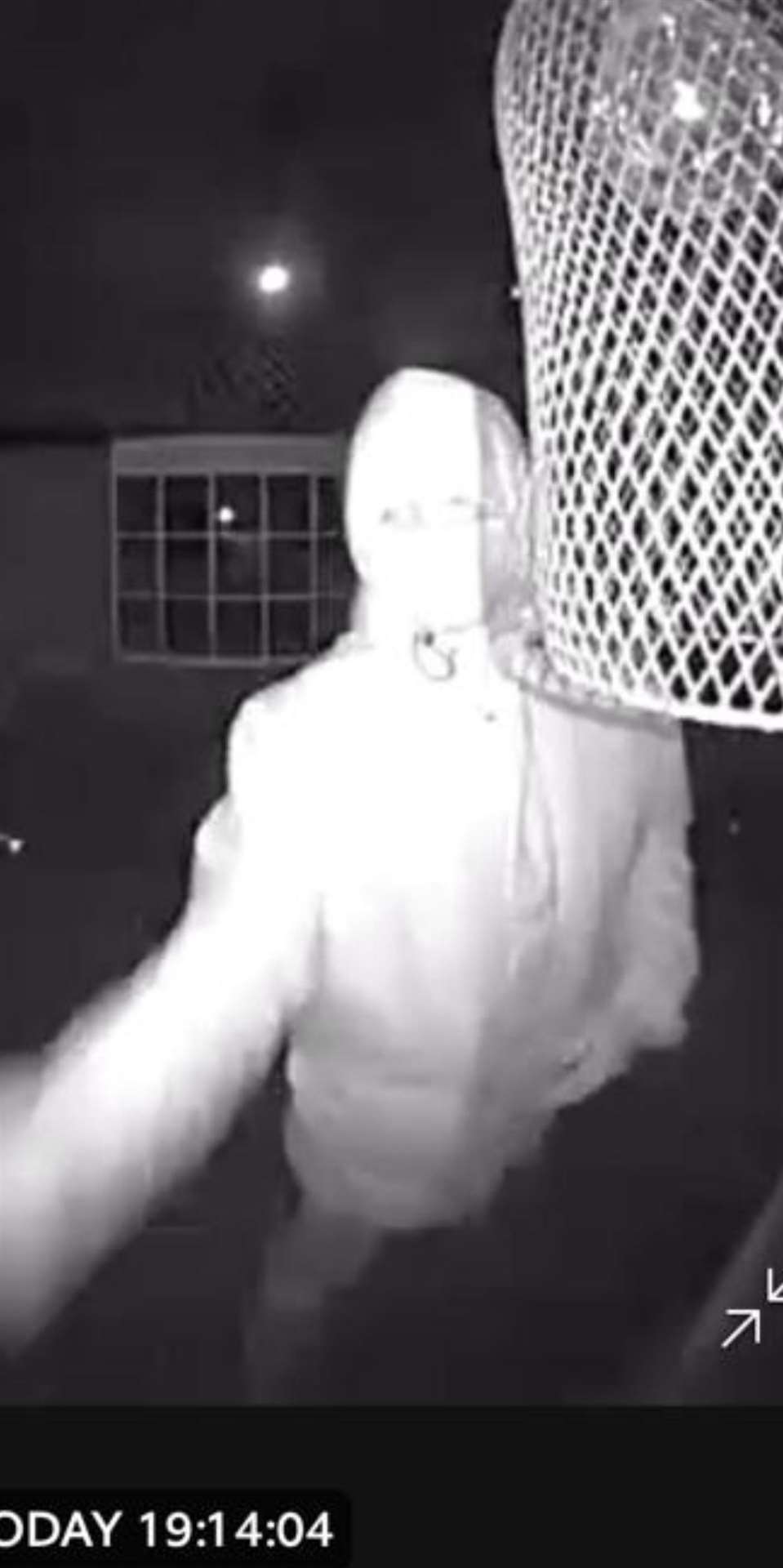 The suspect was caught on camera smashing the windows. Photo: Supplied