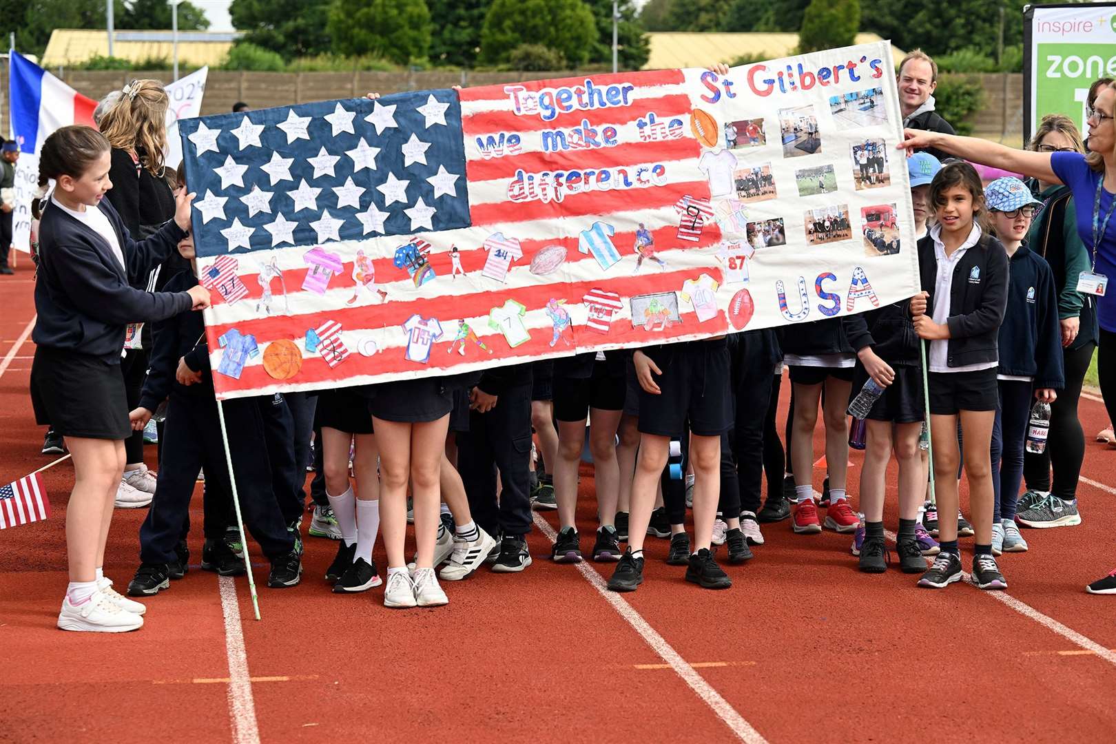 St Gilbert's School in Stamford represented America on day two.