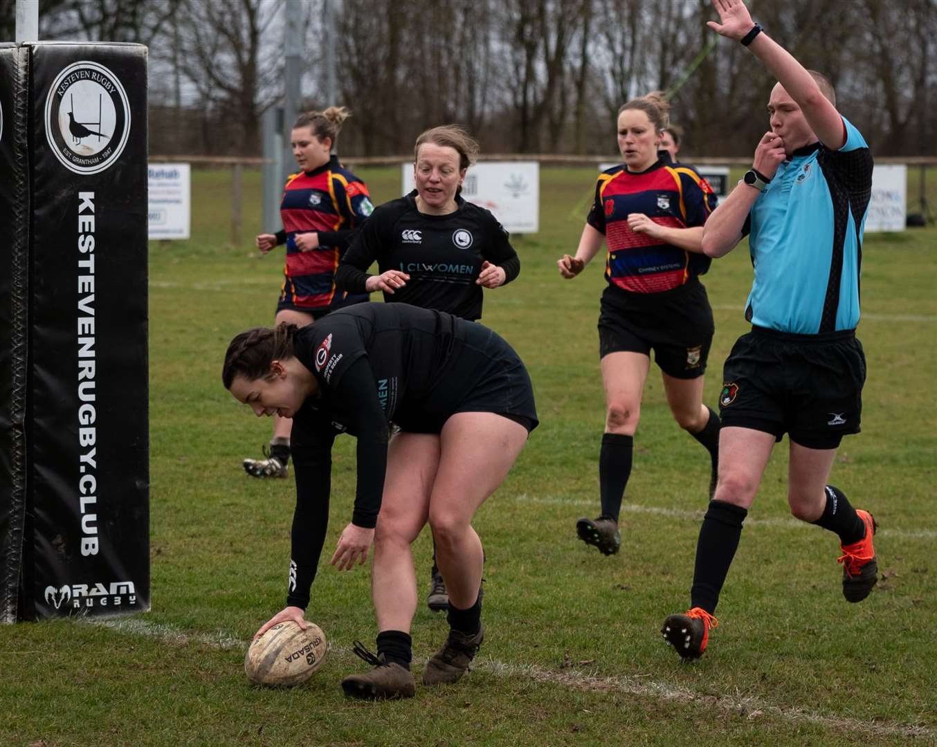 Megan Alderton scoring. Photo: Nick Wainwright