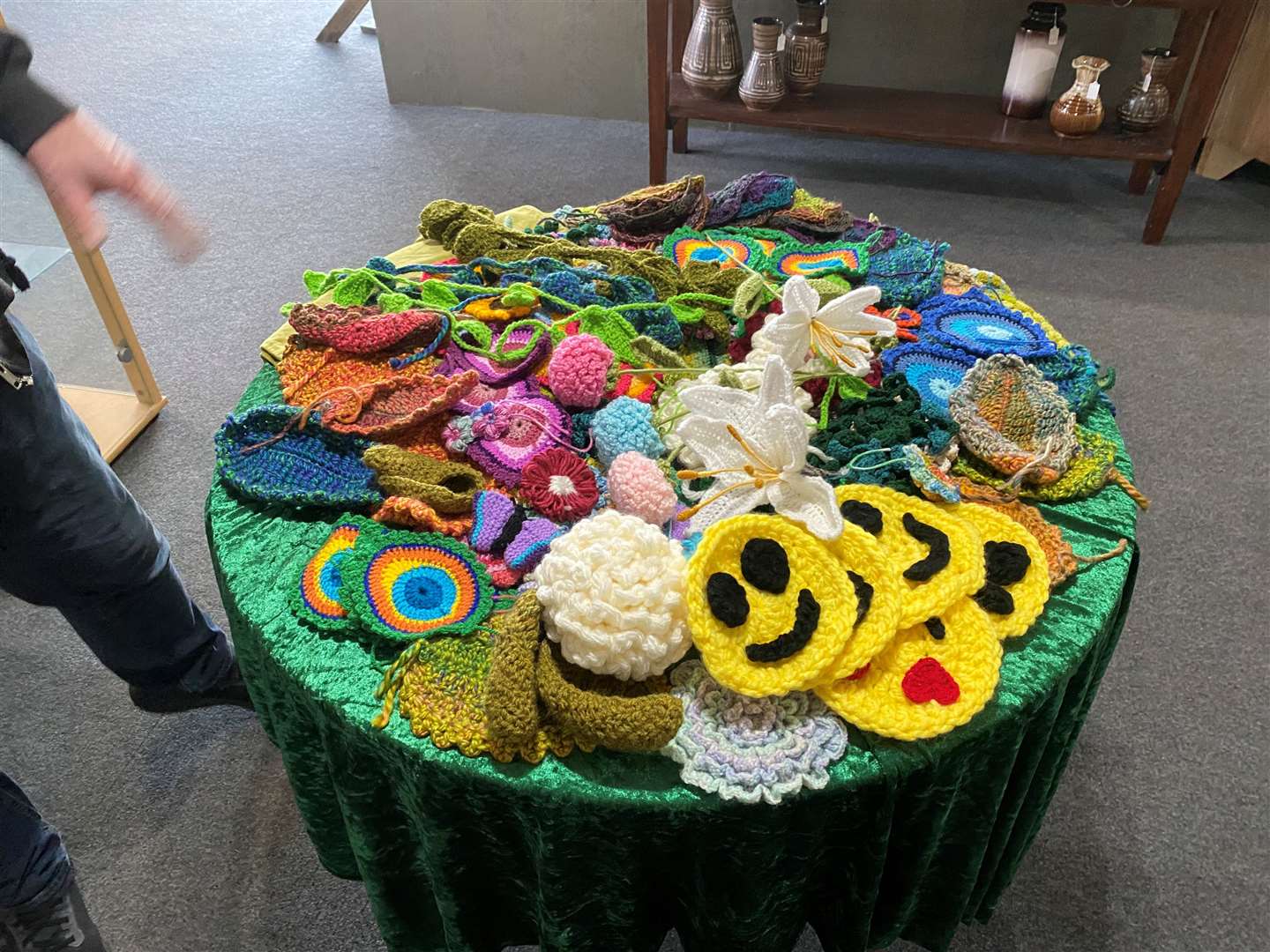 Some crotchet work.