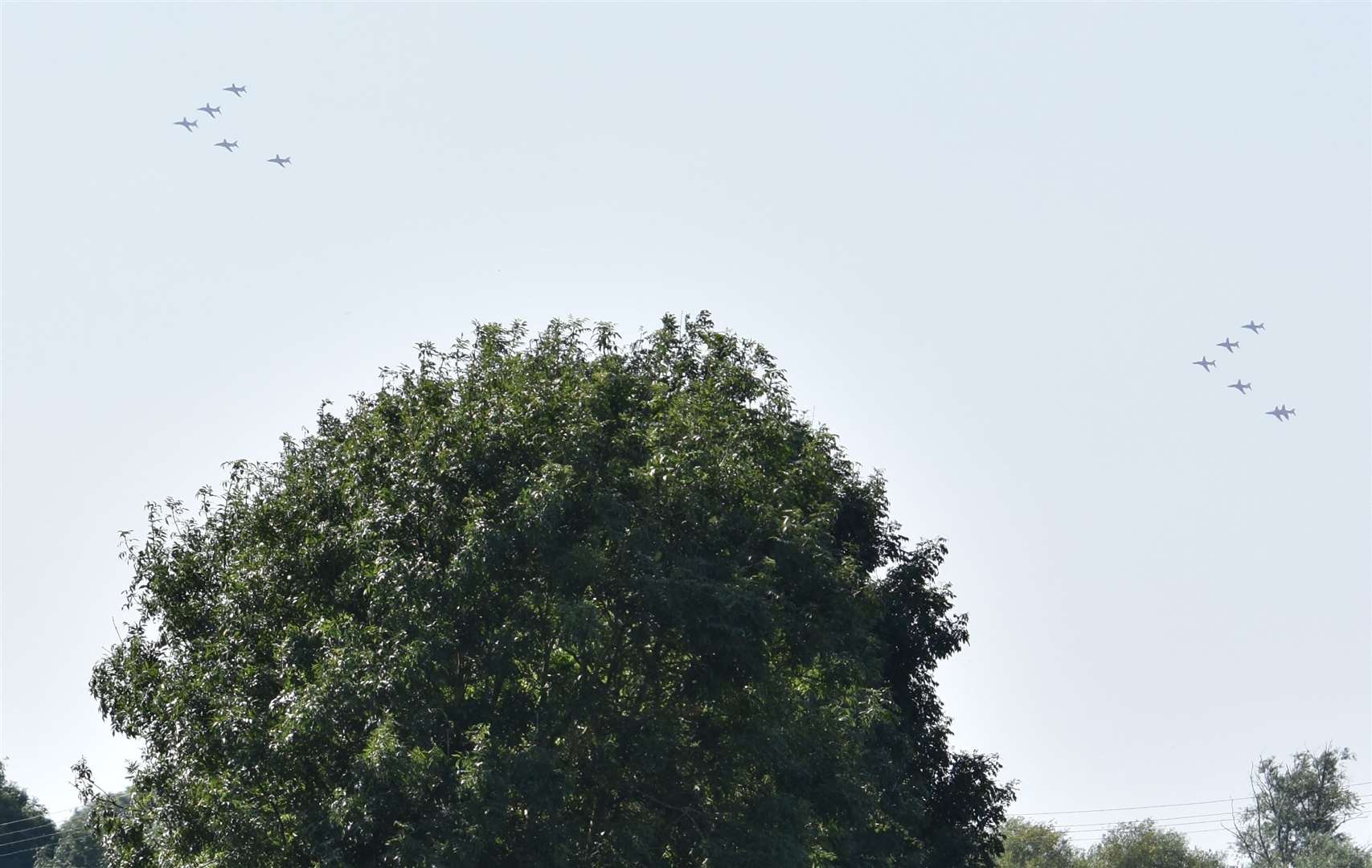 The Red Arrows over West Pinchbeck, taken by Anthony Helcoop