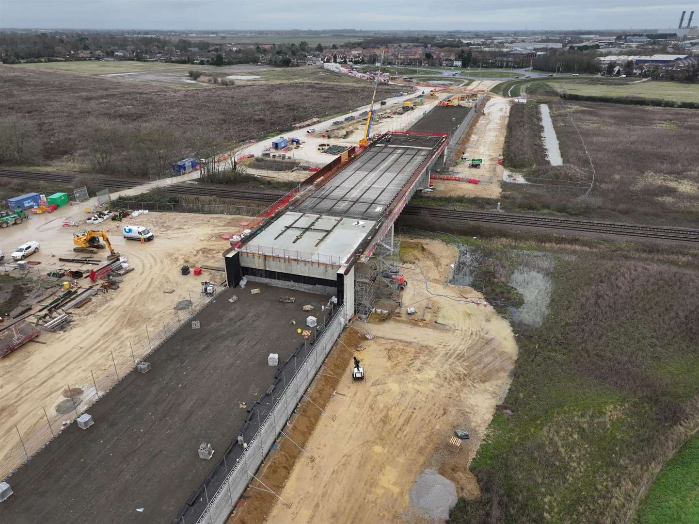 Work on the Western Relief Road's bridge