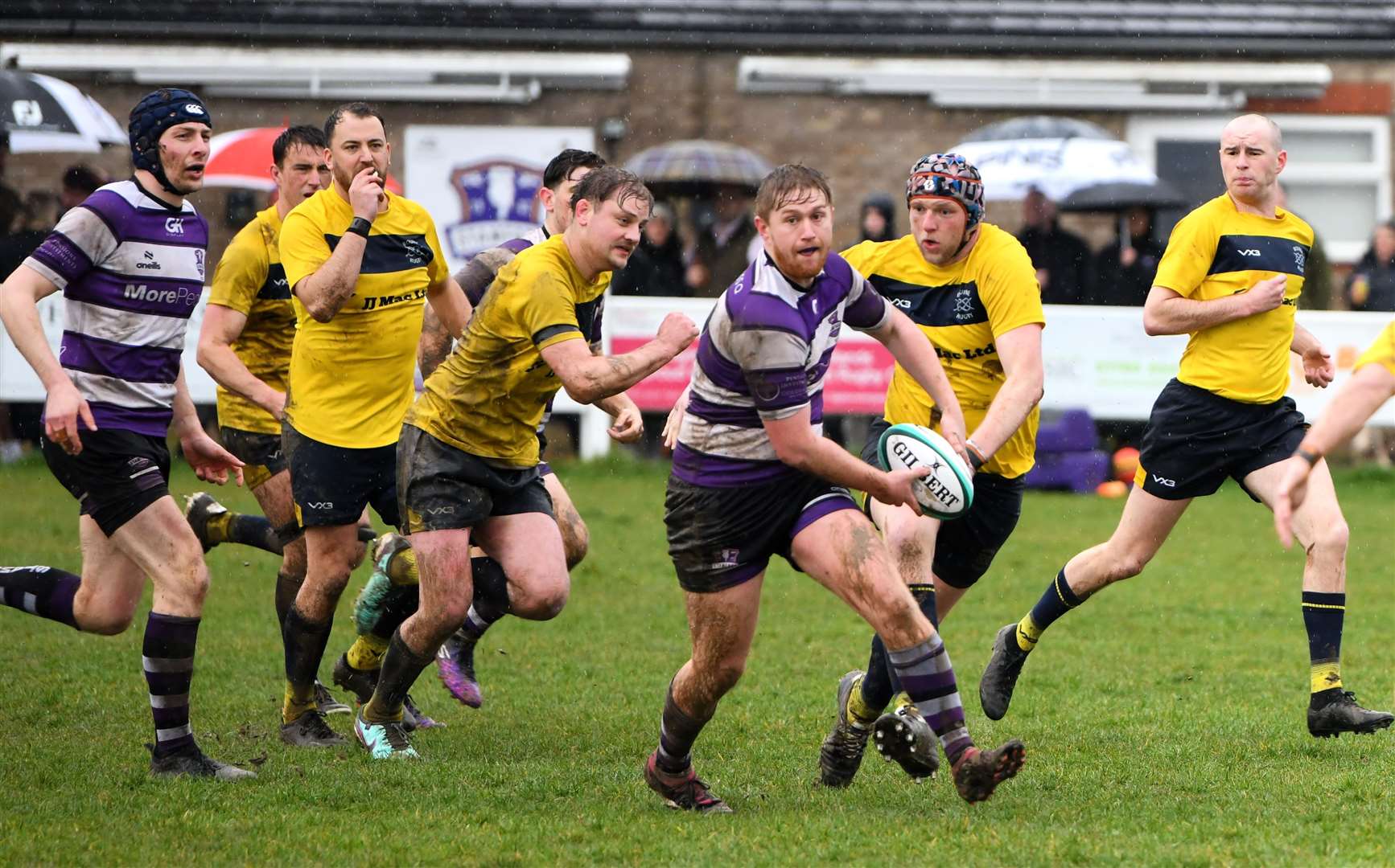 Derby day action as Stamford tackled Bourne. Photo: Alan Hancock