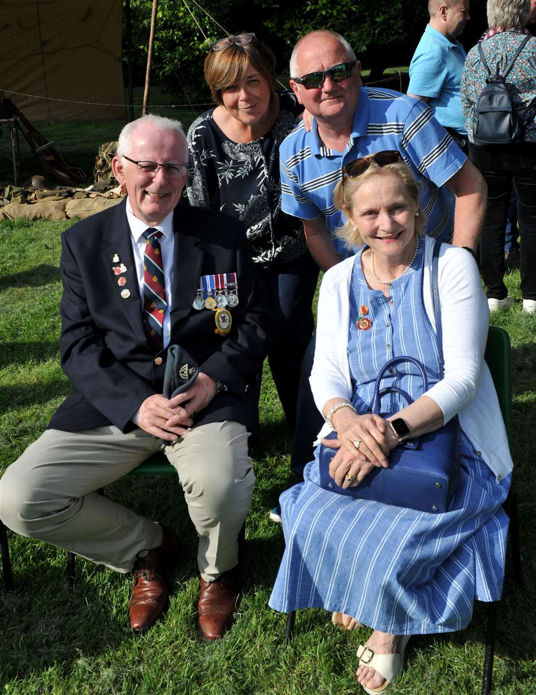 Lesley and Martin Edmonds with friends Keith and Georgia Evans. Martin and Keith worked in RAF flight systems at Wittering, Cottesmore and RAF Laarbruch. Photo: Chris Lowndes