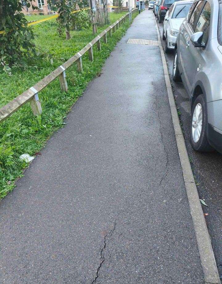 Cracks have also appeared on surrounding pavements. | Image: Luke Chambers