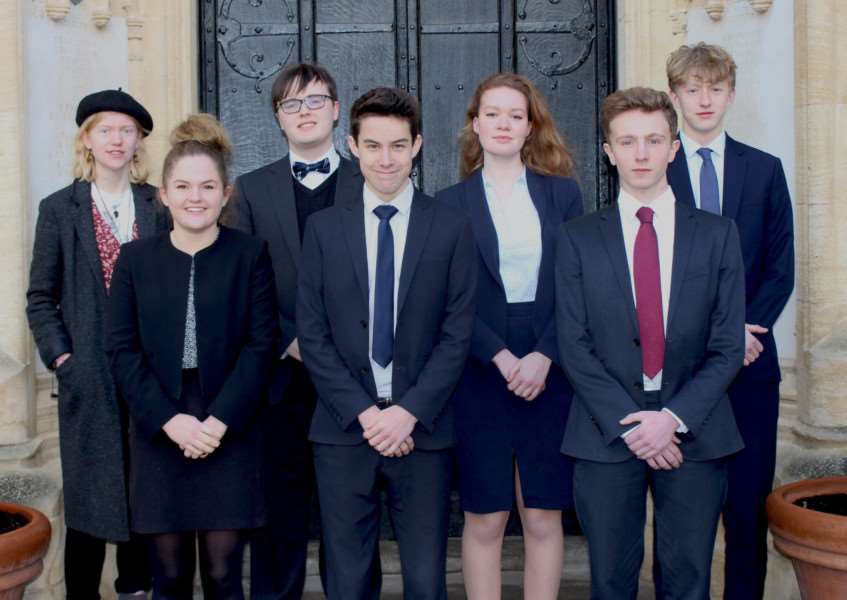 Oakham School pupils who have won places to Oxford University and Cambridge University. Submitted.