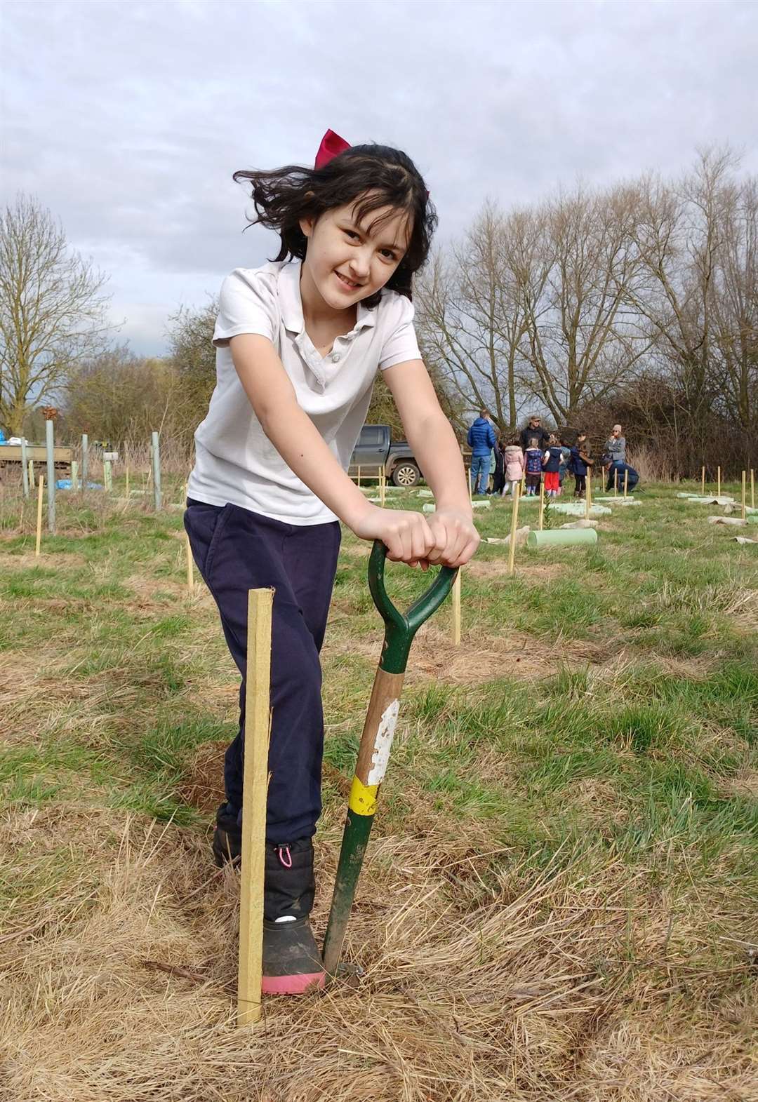 Matilda Elliott, 10, enjoying time with the eco group