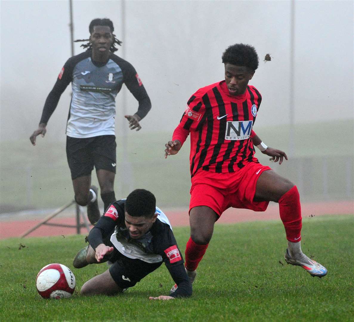 Action from Grantham Town's home defeat to Long Eaton on Boxing Day. Photo: Chris Lowndes