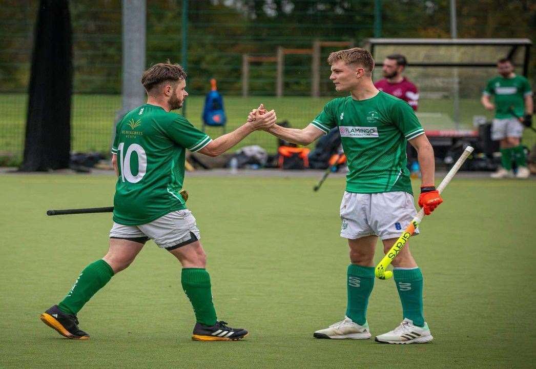 Long Sutton's Josh Baker celebrates a goal. Photo: Craig Harrison