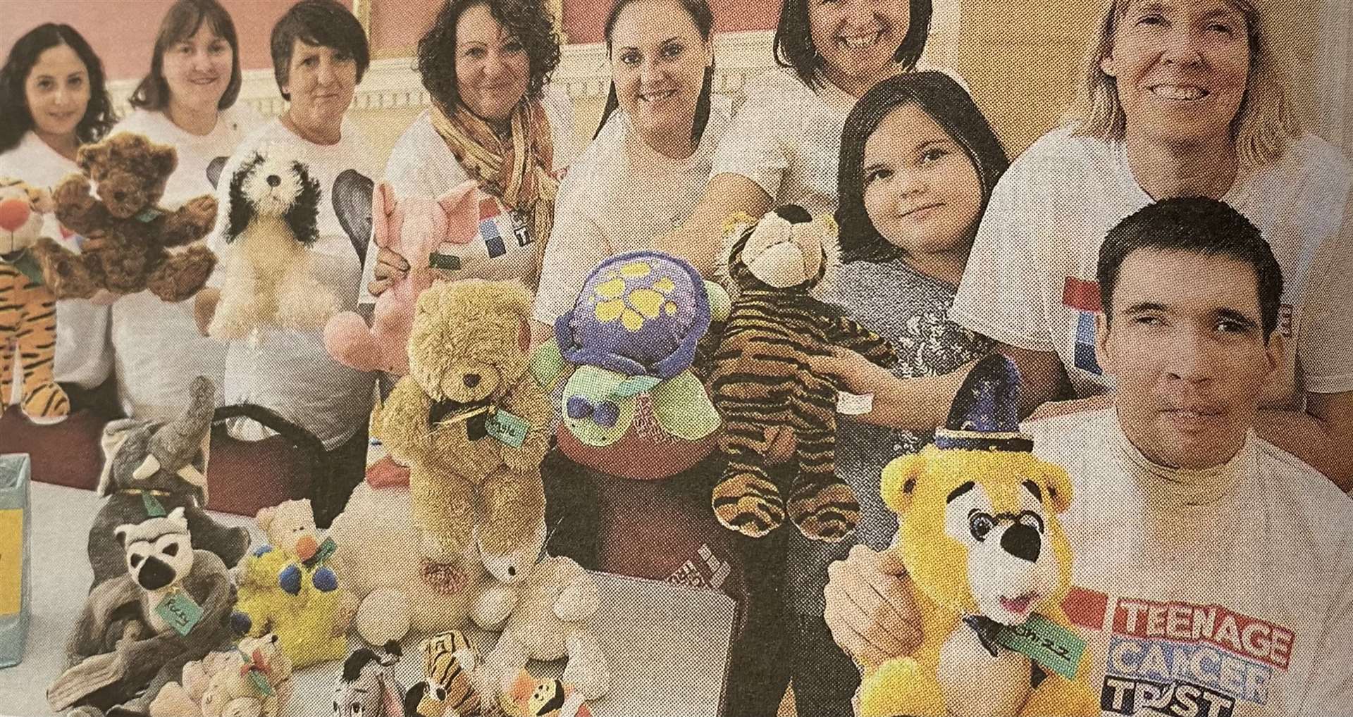 Colin Gibbons and volunteers raising funds for the Teenage Cancer Trust at the Stamford Arts Centre 10 years ago.