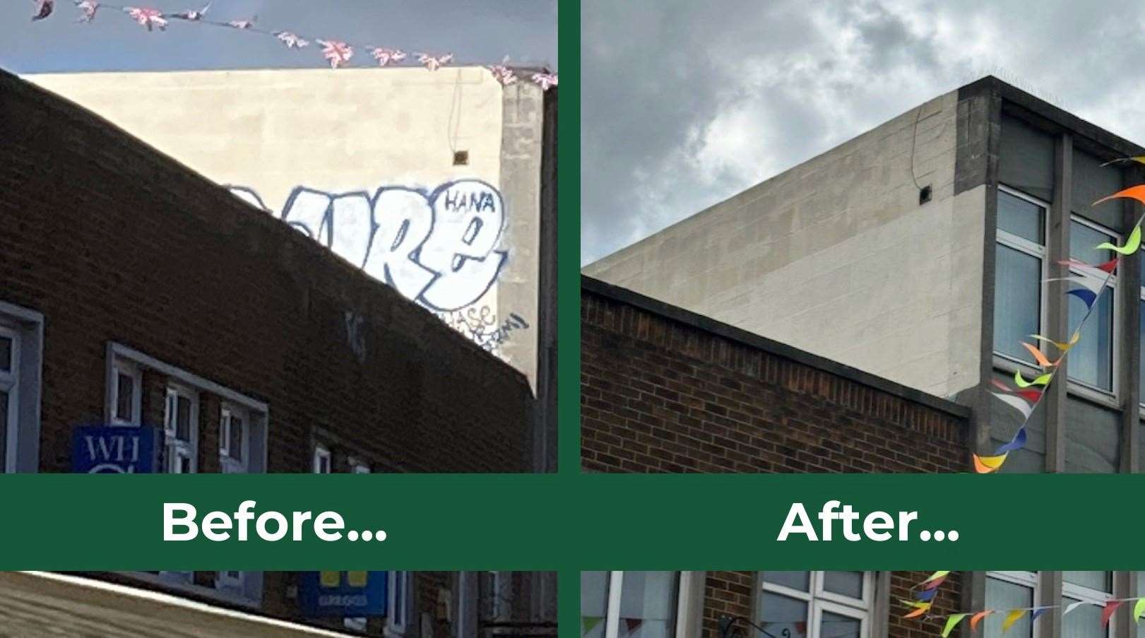 South Holland District Council has celebrated the hard work of residents, businesses and its Community Safety Team in clearing graffiti from Spalding town centre