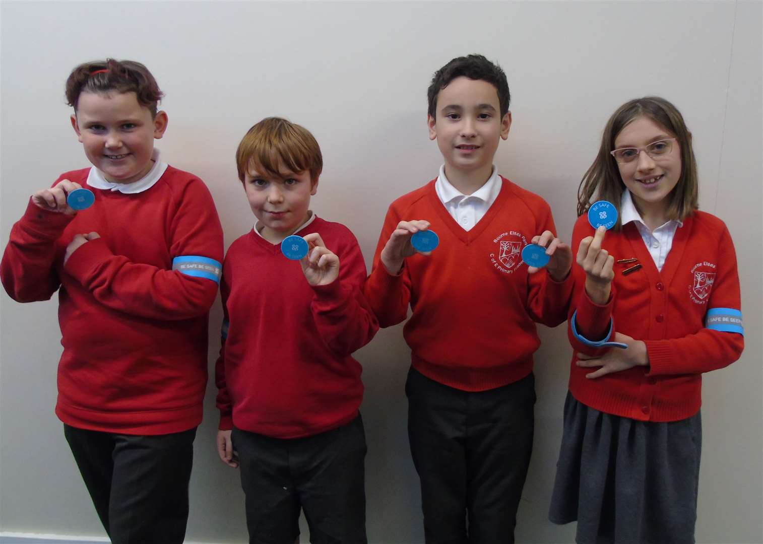 Pupils received reflective armbands