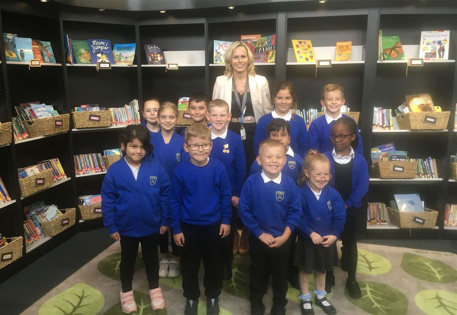Staff and pupils at St Paul's School in Spalding celebrate