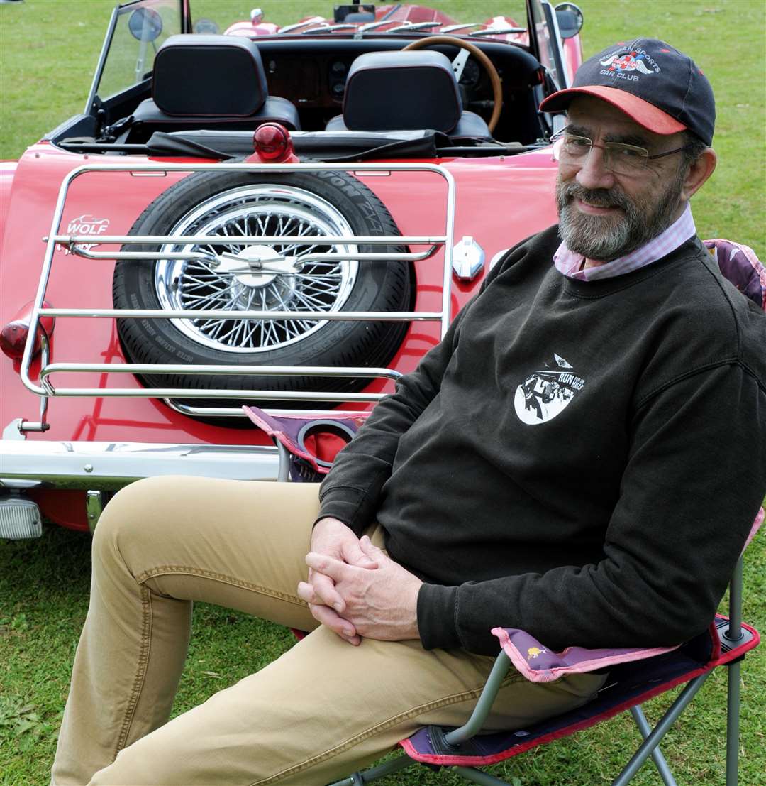 Richard Bennett, from Thurlby, with his Morgan Plus 4 classic car. Photo: Iliffe Media